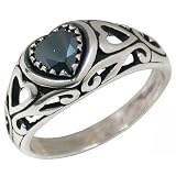 Hematite Ring S/S 925 Heart Faceted Stone