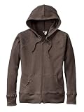 NEW District Threads - Ladies Full Zip Hoodie Heathered Chocolate-L
