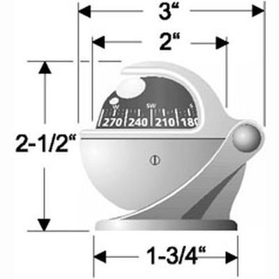 SportingGoods: Rule Marine Danforth Quest Compasses Front,blue 2in. 2in. Card 5 White White