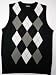 Argyle Sweater Vest - Black : Medium