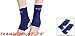 Black Blue Pinstripes White Hem Ankle Support Sport Protectors Pair