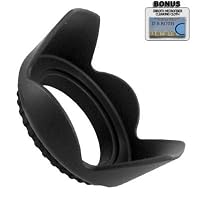 Pro Digital Hard Lens Hood For The Sony ALPHA DSLR-A900, DSLR-A700, DSLR-A350, DSLR-A300, DSLR-A200, DSLR-A100, Minolta Maxxum 5D, 7D Digital SLR Cameras Which Have Any Of These (16-105mm, 18-200mm, 70-300mm, 24-105mm, 16-80mm, 18-250mm) Sony Lenses