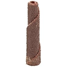 Merit Abrasive Cartridge Roll, Aluminum Oxide, 1/8" Arbor, Roll 1/4" Diameter x 1-1/2" Length, Grit 80 (Pack of 100)