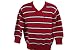 Baby : Tommy Hilfiger Baby Boys Toddler Boys Red Striped V-Neck Sweater-12-18 Months