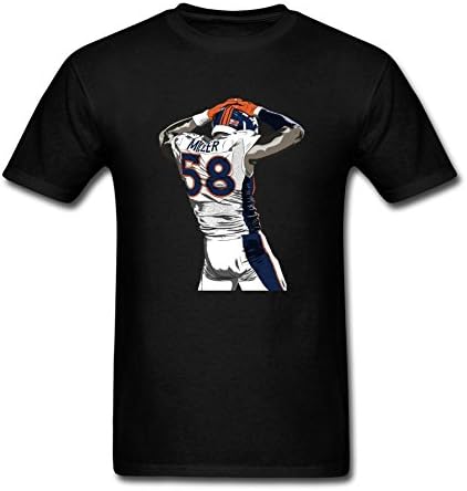 SQPDEM Men's 2016 Super Bowl MVP Von Miller Denver Broncos Print T Shirts