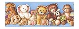 York Wallcoverings Friends Forever JE3528BD Cuddle Time Stuffed Animal Pre-pasted Wallpaper Border, 