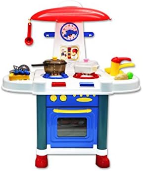 Ver-Baby Play Cook Kitchen for Toddlers 12+ Piece Interactive Kitchen Play Set