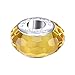 Boruo 925 Sterling Silver Czech Crystal Fascinating Facet Citrine Glass Charms Beads Spacers November Birthstone Solid Core Charm Fit Pandora Bracelets.