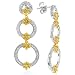 14K Two Tone 0.75 Carat Diamond Drop Earrings