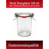 12 Weck Gl�ser 160 ml Einmachgl�ser Sturzgl�ser Weckgl�ser / inkl Einkochringe Klammern Glasdeckelvon "Weck"