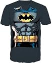 Batman Muscle Costume With Logo Charcoal Adult T-shirt Tee