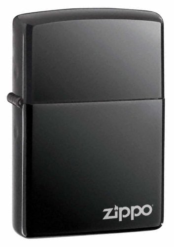 Zippo Lighter Black Ice w/ Zippo Logo