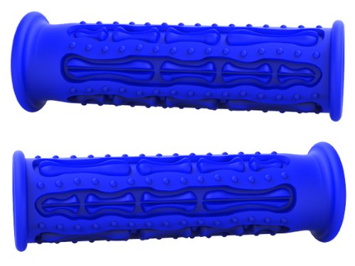Blue Moto Grip Brand Skeleton Fingerz Grips Fit Razor Scooter