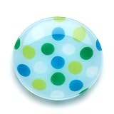 Love Plates Shakes Set of 3, 7-1/4-inch Glass Cake Plates, Blueberry