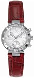 Accutron Women's Chamonix Diamond Chronograph Red Leather Watch #26R16