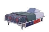 Twin Size Bed in Silver Finish - Teen Trends Collection