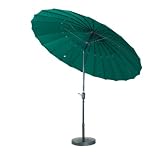 Siena Garden Schirm Sunshine 270cm dunkelgr&uuml;n Bezug Polyester, Gest.silber,38mm Rohr, 24 Streben