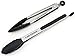Daily Kitchen Silicone Cooking Tongs Set - Tongs for Nonstick Cookware - Stainless Steel Tongs with Silicone Tips - 9-Inch 12-Inch Tongs for Cooking - 2-Piece Set