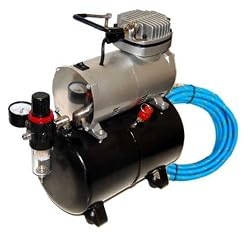 NEW Quiet 1/5 hp AIRBRUSH TANK COMPRESSOR-FREE AIR HOSE