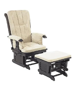 Tutti Bambini GC60 Deluxe Reclinable Glider Chair & Stool - Walnut
