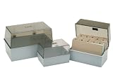 CE grey card index box with smoked lid for card size 152x102mm, EACH