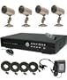 CIB R401H60W500G8753 4CH Security Surveillance DVR Four CCD Bullet Cameras KIT. Eagleeyes Software