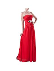 Chiffon/Polyester Floor Length Sweetheart Pleated Crystals Crystal Lace-Up Evening Dress/Prom Dress 