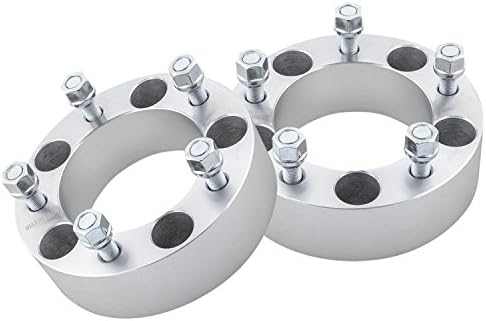 AutoBucs@ 2pcs 2" 5x5.5 to 5x5.5 Wheel Spacers Adapters for 1/2" Studs 5x139.7 Dodge Ram 1500 Ford F150 E150 Jeep CJ5 CJ7 Alloy Aluminum 6061-T6