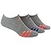 adidas Women's Cushioned No Show Socks (3-Pair), Heathered Light Onix/Flash Orange-Night Flash Purple-Flash Red, One Size
