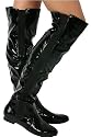 K27 Ladies Black Patent Knee High Riding Boots Sizes 3-8 UK
