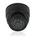 SecurityIng - Black Color Quality Hard ABS Plastic Dummy Dome Security Camera with 30 Pcs False IR LED + Red Activity LED Light Suitable for Indoor / Outdoor Environment - Upgrade Your Security Quickly