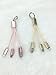 QKILL 2 Packs! 2 in 1 keychain charger cable Dual Connectors lingtning +Micro USB Keychain CABLE for iPhone 6s Plus 5S 5 Samsung Galaxy S6 S7 EDGE (GOLD AND PINK)