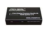 J-Tech Digital TM 4 Ports HDMI 1x4 Powered Splitter Ver 1.3 Certified for Full HD 1080P with Deep Color & HD Audio and Max...