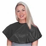 Scalpmaster Vinyl Comb-Out Cape 26" x 26" Tie String Black (Pack of 3)