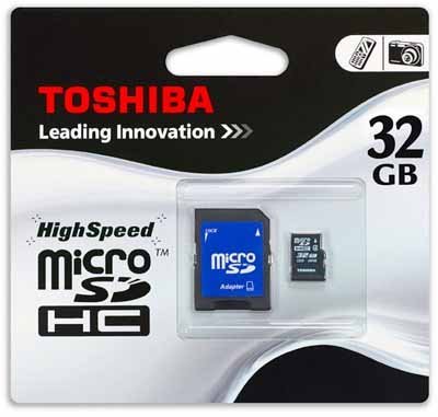 Toshiba 32GB microSDHC HighSpeed Class 4 mit SDHC-Adapter Preisvergleich