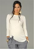Women's Lauren Kiyomi Crewneck Viscose 3/4 Sleeve Tee (Maternity) - More Colors Available