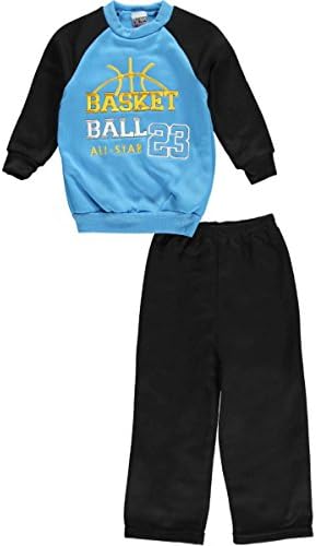 USAthlete Big Boys' "23" 2-Piece Fleece Sweatsuit - black, 8