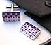 Silver with Purple and Pink Squares Cufflinks Cuff Links