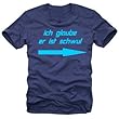 ICH GLAUBE ER IST SCHWUL T-Shirt navy / hellblau