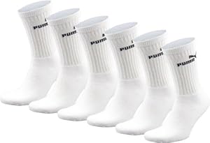 Puma - Chaussettes de Sport - Lot de 6 - Homme - Blanc (White) - 43-46 EU