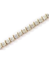 14K Yellow Gold Diamond S Bracelet