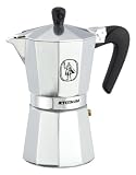 Aluminium, Poign�e en bak�lite noire Nombre de tasses : 6, Tous feux sauf i