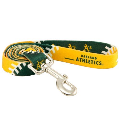 Oakland Athletics 6' Gold-Green Dog Leash (Large)