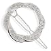 Silver Plated Crystal Open Circle Fashion Barrette