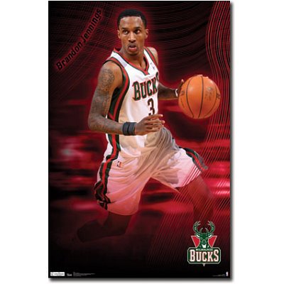 (22x34) Milwaukee Bucks Brandon Jennings Sports Poster