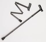Comfort Grip Folding Aluminum Cane, 250-lb. Weight Capacity, Black