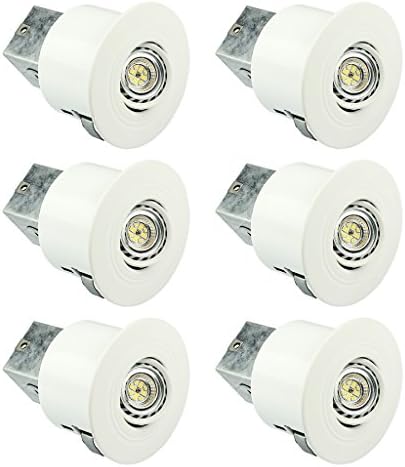 SGL 6-pack 4'' Retrofit Recessed Lighting Kit With Swivel Trim White Finish Non-IC Cans Adjustable Gimbal with 6W GU10 LED Bulbs 4500K Natural White lights Dimmable Spotlight