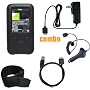 6 Piece Value Combo Accessory Bundle Kit: Black Silicone Skin Case Cover + Car Charger + Travel Charger + USB Data Sync Cable + Armband + Belt Clip for Sony Walkman A815/A816/A816 Series MP3 Player