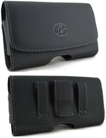 Leather Belt Case Pouch for BlackBerry Torch 9800/9810 Holster fit WITH OTTERBOX COMMUTER on it NEW!