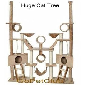Go Pet Club Cat Tree Condo Furniture 106-Inch Beige